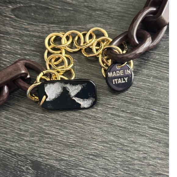 Alisha D Made In Italy Statement Necklace Geometric Art Deco Boho Chunky - Picture 6 of 6